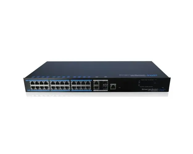 Switch profesional PoE+ Utepo UTP7224E-POE, 24 porturi, 10/100 Mbps, fara management
