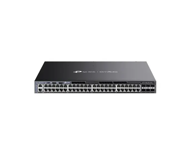 Switch rackabil Gigabite cu 48 porturi TP-Link SG6654XHP, 6 SFP, 160.7 Mpps, 216 Gbps, PoE, integrare Omada, cu administrare
