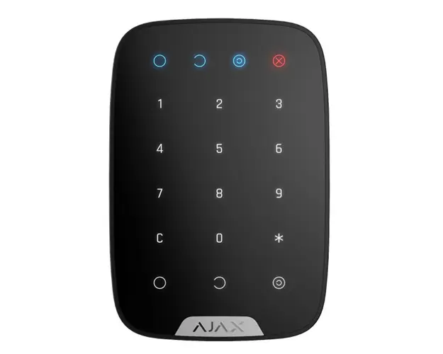 Tastatura cu touch wireless AJAX Keypad BL, 15 taste, silent alarm, 1700 m