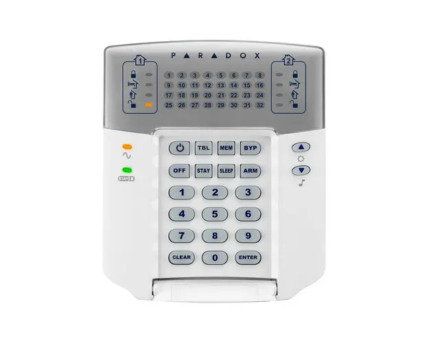 Tastatura LED Paradox K32+, 32 zone, 2 partitii, StayD