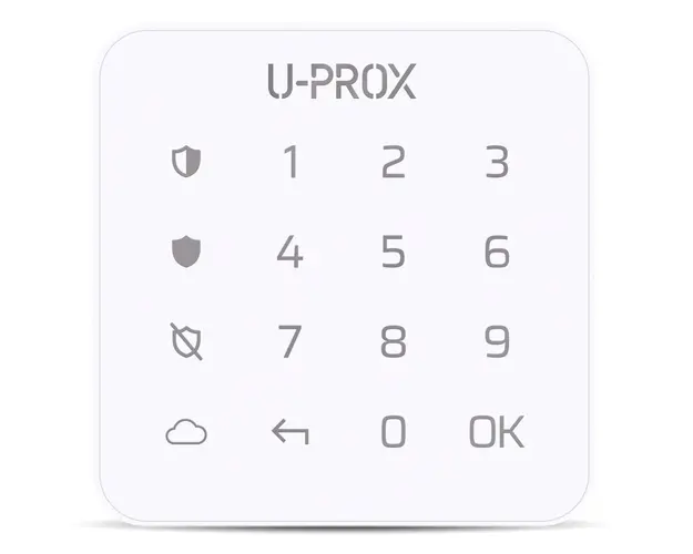 Tastatura mini touch wireless U-PROX KEYPAD G1, 1 partitie, 4800m, butoane iluminate, autonomie 2 ani