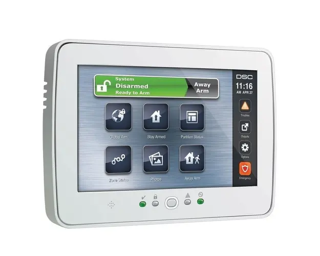 Tastatura touch screen cu cititor de proximitate DSC PowerSeries PRO-HS2TCH, 248 zone, 800x480p, 4 taste programabile