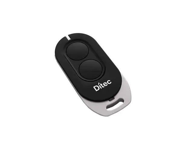 Telecomanda Ditec ZEN2MT, 2 canale, 433.92 MHz, 150 m, negru cu insertie cromata