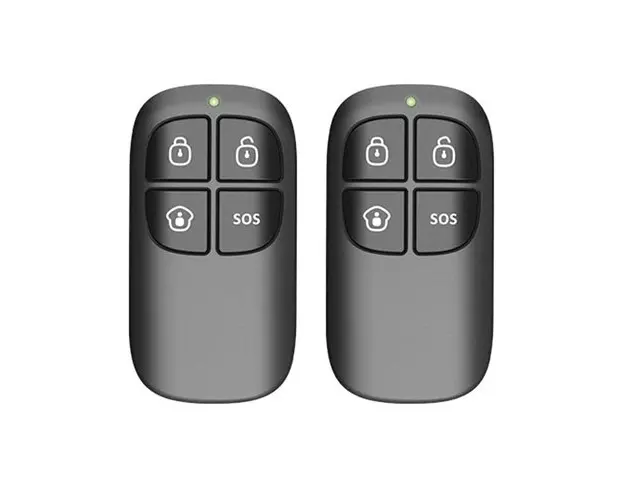 Set 2 telecomenzi wireless cu 4 butoane Chuango RC-80, 315/433 MHz, 80 m, plastic ABS