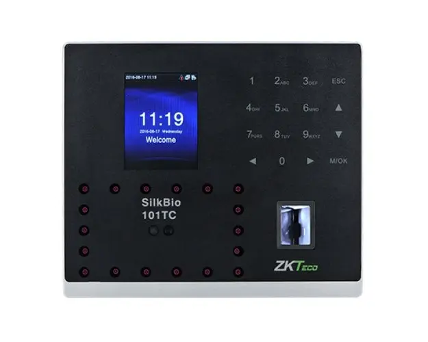 Terminal de control acces si pontaj Zkteco SILKBIO-101-TC, 800 fete, 1500 amprente, 2.8 inch