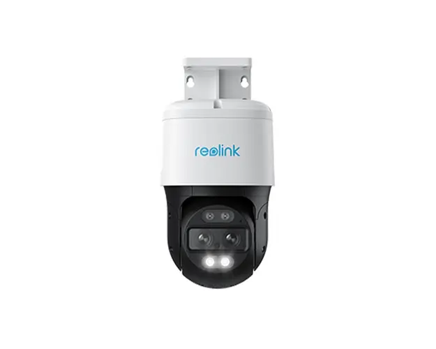 Camera supraveghere rotativa IP Speed Dome PTZ Reolink TrackMix P760, 4K, 2.8 + 8 mm, lumina alba / IR 15 m, dual band, slot card, microfon si difuzor, PoE