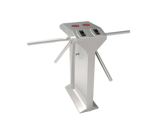 Turnichet tripod dual semi-automat ZKTeco TS-TS1222, RFID, bidirectional, amprenta, 30 persoane/minut