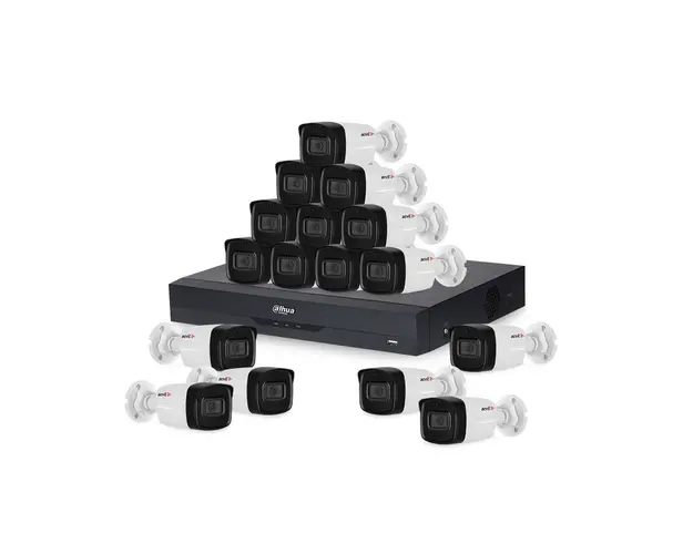 Sistem supraveghere exterior basic Acvil B16EXTIR80-2MP-M, 16 camere, 2MP, IR 80m, 3.6 mm, microfon