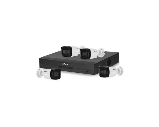 Sistem supraveghere exterior basic Acvil B4EXTIR80-2MP-M, 4 camere, 2MP, IR 80m, 3.6 mm, microfon