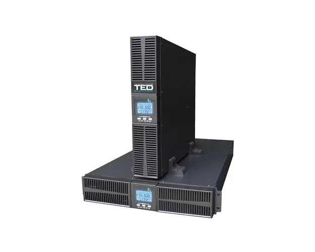 UPS Rackabil cu 3 prize TED004048, 1000VA, 900W, LCD