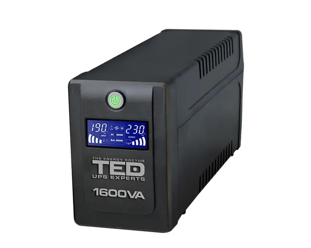 UPS cu 4 prize TED TED004642, 1600VA / 900W, LCD, cu stabilizator si management