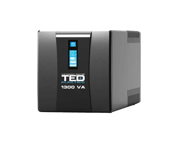 UPS cu 4 prize TED TED004635, 1300VA / 700W, LCD, cu stabilizator si management 