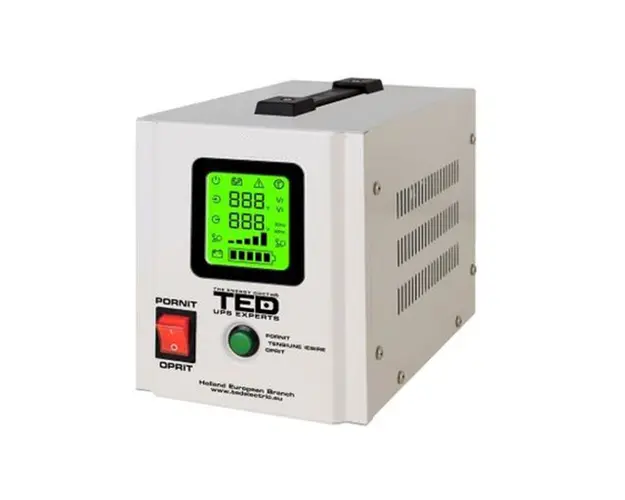 UPS TED 000330, 1600 VA /1050 W, runtime extins, doi acumulatori (neinclusi)