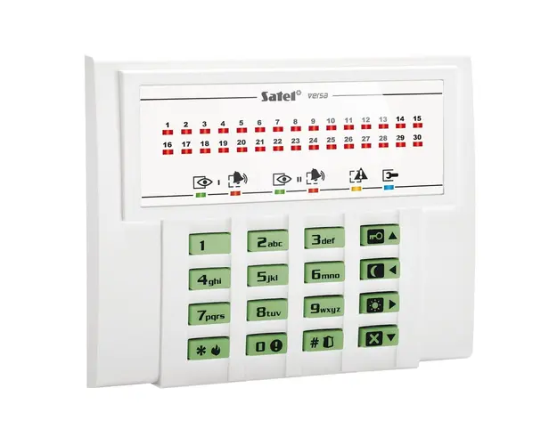 Tastatura LED Satel VERSA-LED, 3 butoane functionale, taste dedicate, buzzer