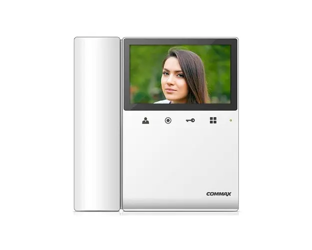 Videointerfon de interior Commax CDV-43K2, display TFT 4.3 inch, alb, 4 fire