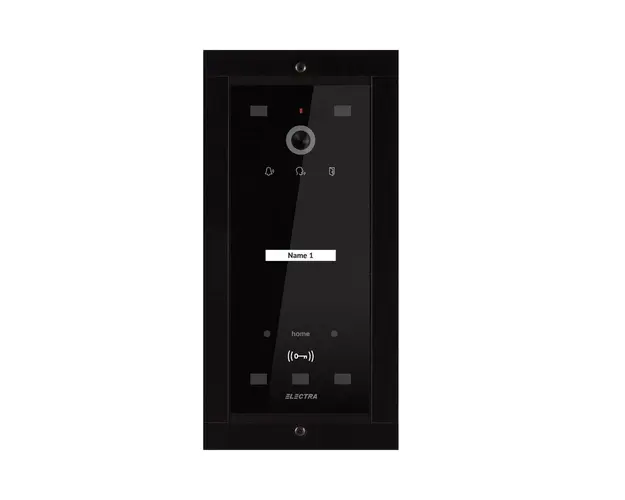 Videointerfon de exterior Electra Home VPM.01F03.ELBH4, 1 familie, 800 TVL, LED-uri albe, RFID, ingropat