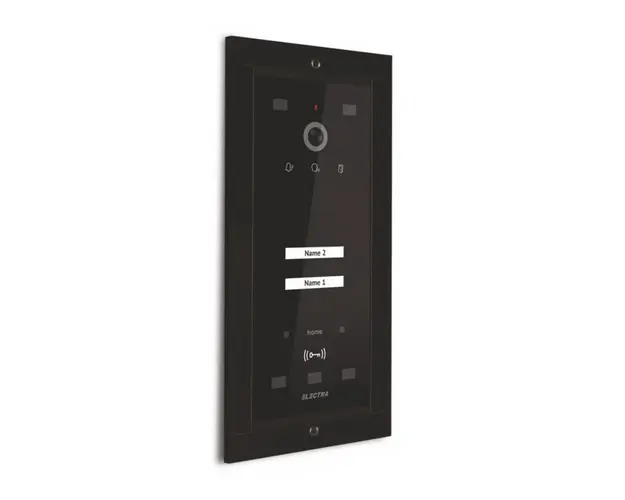 Videointerfon de exterior Electra Home VPM.02F03.ELBH4, RFID, 2 familii, 4 fire, 800 TVL, incastrat