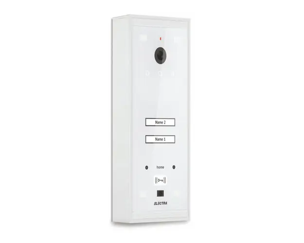 Videointerfon de exterior Electra VPM.02F03.ELWH4, RFID, 2 familii, incastrat, 4 fire