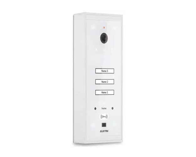 Videointerfon de exterior Electra VPM.03S03.ELWH4, RFID, 3 familii, aparent, 4 fire
