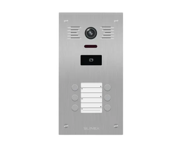 Videointerfon de exterior Slinex MB-06CRHD, RFID, 6 familii, EM, 2 MP, IR 1.5 m, 1000 utilizatori, montaj ingropat