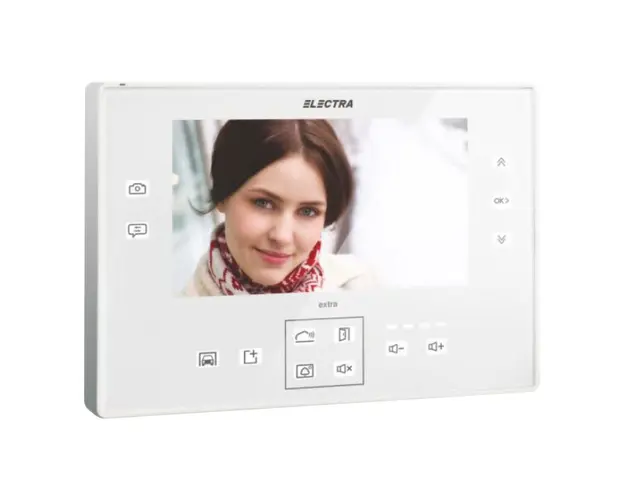 Videointerfon de interior Electra Extra VTE.7S903.ELW04, aparent, LCD 7 inch, alb