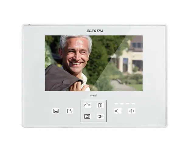 Videointerfon de interior Electra Smart VTM.7S403.ELW04, aparent, 7 inch, 4 fire, alb