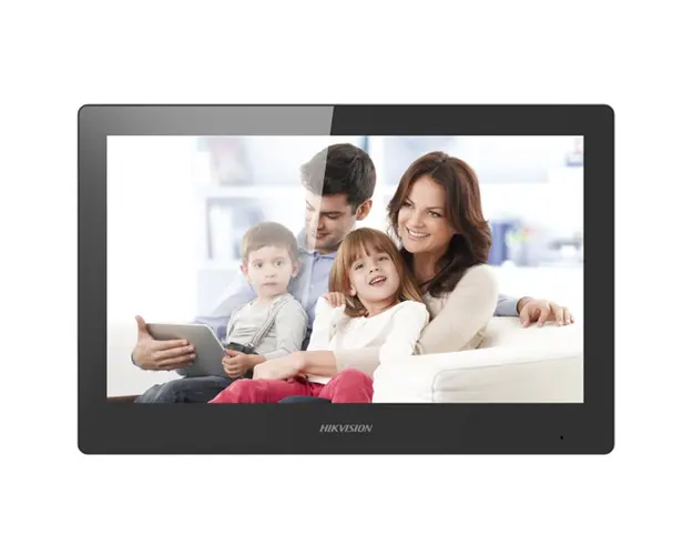 Videointerfon de interior Wi-Fi Hikvision DS-KH8520-WTE1, 10 inch, 128 MB, 12 V/PoE