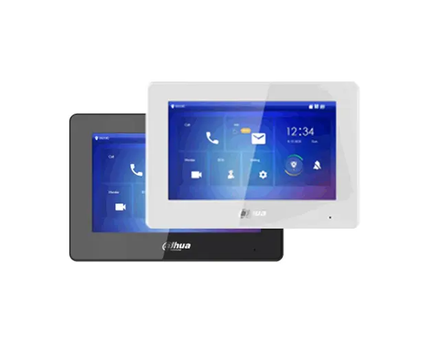 Videointerfon de interior IP Dahua VTH5421HW, 7 inch, aparent, PoE, alb, slot card