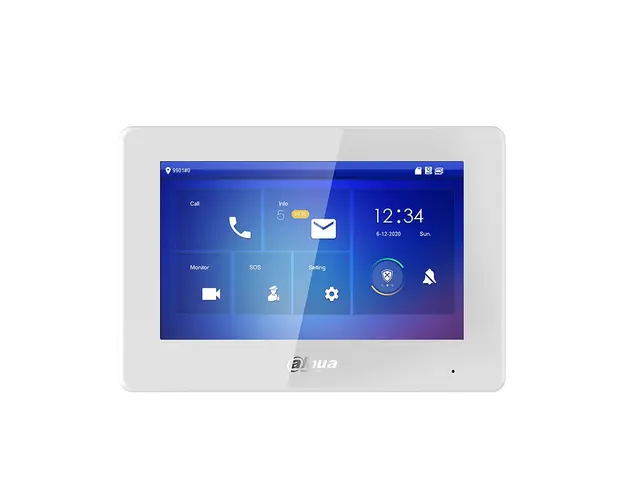 Videointerfon de interior IP Dahua VTH5422HB-W, 7 inch, PoE, aparent, 2 fire