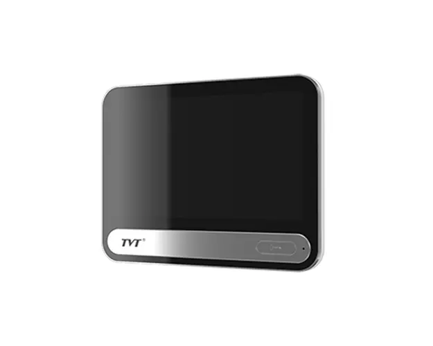 Videointerfon de interior WiFi TVT TD-E2137-PE/TP/WF, ecran 7 inch IPS, slot card, aparent, PoE