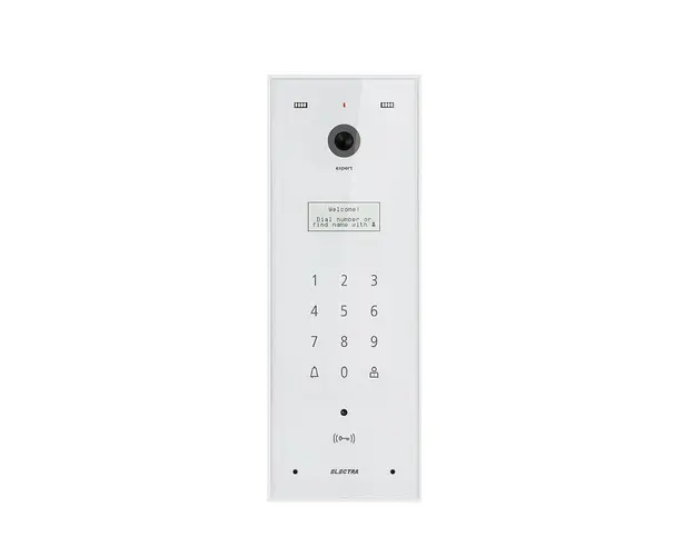 Videointerfon de exterior Electra Touch Line VPE.0BF03.ELWTL, 255 apartamente, ingropat, 800 TVL, acces prin card RFID