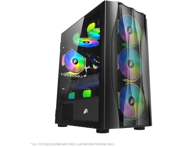 Carcasa Gaming, X3-M-4F1-BK