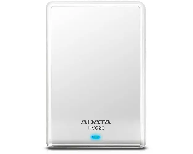 ADATA External HDD HV620, 2TB, White, SuperSpeed USB 3.1