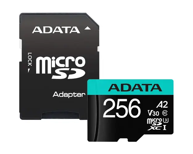 Card de memorie ADATA PremierPRO, MicroSDXC, 256GB, UHS-I U3 + Adaptor