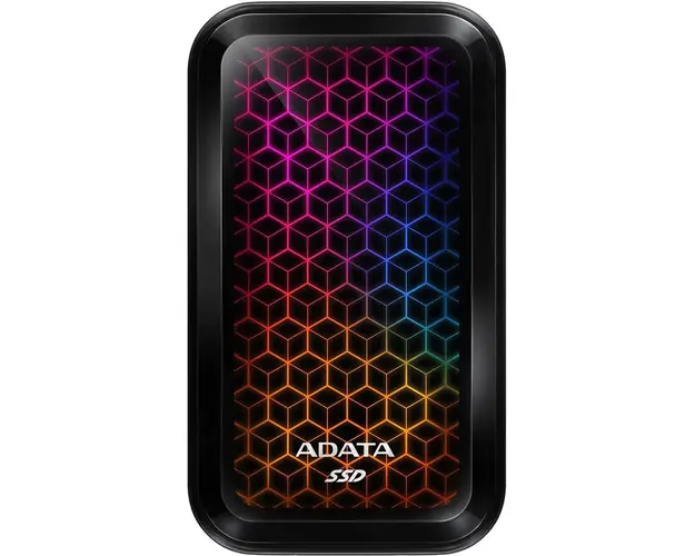 SSD extern ADATA SE770G 512GB, USB 3.2 Gen 2 Type-C, Iluminare RGB
