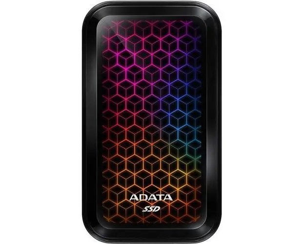 SSD extern ADATA SE770G 512GB, USB 3.2 Gen 2 Type-C, Iluminare RGB