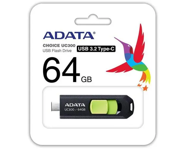 USB Flash Drive ADATA 64GB, UC300, USB Type-C, Black