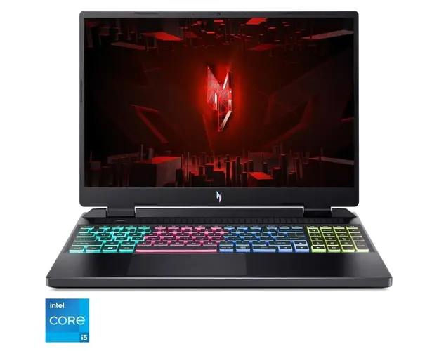 Laptop Acer Nitro 16 AN16-51-554N cu procesor Intel® Core® i5-13420H pana la 4.7GHz, 16, WUXGA, 165Hz, IPS, 16GB DDR5 RAM, 512GB SSD, NVIDIA® GeForce RTX™ 4050 6GB GDDR6, No OS, Black