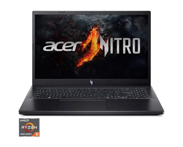 Laptop Acer Nitro V15 ANV15-41-R6DB cu procesor AMD Ryzen™ 5 7535HS pana la 4.55GHz, 15.6, Full-HD, IPS 144Hz, 16GB DDR5, 512GB SSD, NVIDIA® Geforce® RTX™ 2050 4GB GDDR6, No OS, Obsidian Black