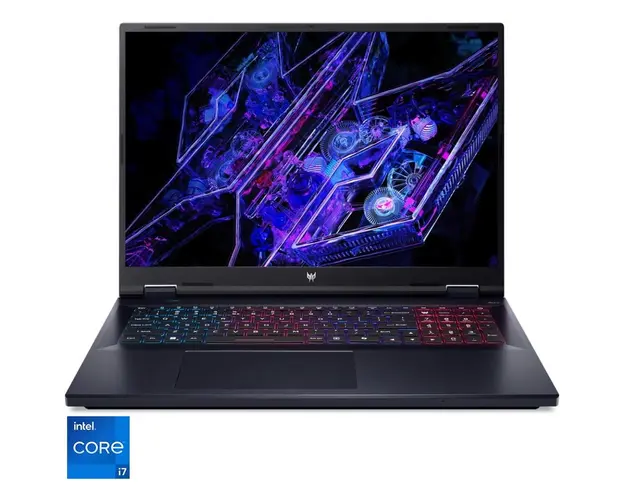 Laptop Acer Predator Helios Neo 18 PHN18-71-733P cu procesor Intel® Core™ i7-14700HX pana la 5.5GHz, 18&#039;&#039;, WQXGA IPS, 165Hz, 16GB DDR5 RAM, 1TB SSD, NVIDIA® GeForce RTX™ 4070 8 GB GDDR6, No OS, Abyssal Black