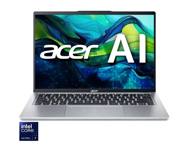 Laptop Acer Swift Go 14 OLED SFG14-73-710M cu procesor Intel® Core™ Ultra 7 155H pana la 4.80GHz, 14&#039;&#039;, OLED, 2.8K, 16GB LPDDR5X RAM, 512GB SSD, Intel® Arc™ Graphics, Windows 11 Home, Pure Silver