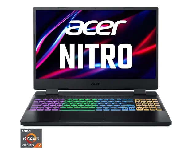 Laptop Gaming Acer Nitro 5 AN515-46 cu procesor AMD Ryzen™ 7 6800H pana la 4.70 GHz, 15.6 QHD, IPS, 165Hz, 32GB, 1TB SSD, NVIDIA® GeForce RTX™ 3070 8GB GDDR6, No OS, Black
