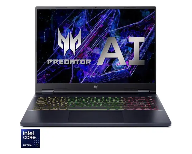 LaptopGamingAcer Predator Helios Neo 14 PHN14-51-51VM cu procesor Intel® Core™ Ultra 5 125H pana la 4.50GHz, 14.5, WQXGA, 120Hz, IPS, 16GB LPDDR5X, 512GB SSD, NVIDIA® GeForce RTX™ 4060 8GB GDDR6, No OS, Abyssal Black