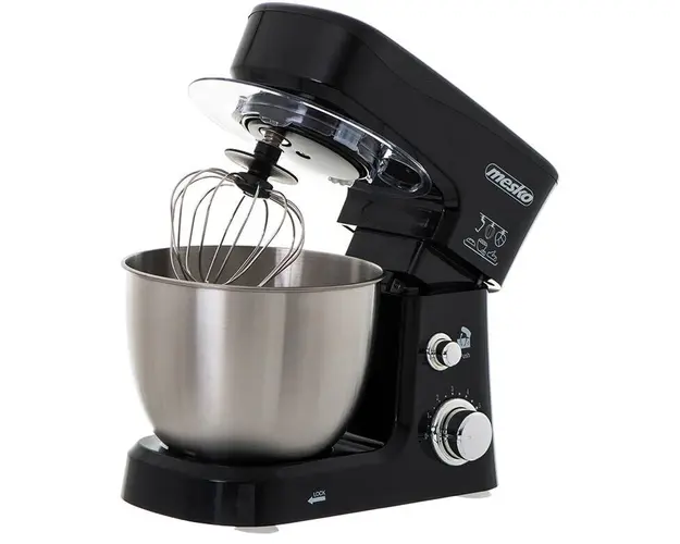 Mixer planetar cu bol MS 4217 Meskom 1200 W, 6 viteze, capacitate 3.5 l, Negru