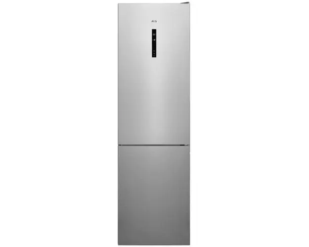 Combina frigorifica AEG RCB736E7MX, 366 l, No Frost, Afisaj LCD, CustomFlex, Multi Flow, Iluminare LED, Clasa E, H 201 cm, Inox antiamprenta