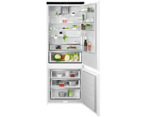 Combina frigorifica incorporabila AEG NSC7P751ES, 376 l, WiFi, Control electronic, Usi reversibile, Iluminare LED, Clasa E, H 189 cm