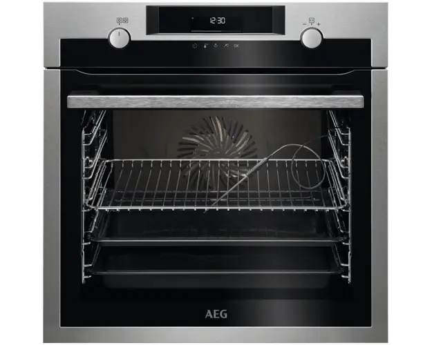 Cuptor incorporabil multifunctional AEG SteamBake BCE558370M, Gatire cu abur, 71 L, 9 functii gatire, Display, Wi-Fi, Senzor gatire, Inox antiamprenta