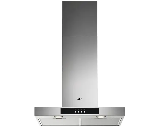 Hota decorativa AEG DBB4651M, Putere de absorbtie 600 mc/h, Filtre aluminiu lavabile, 1 motor, 60 cm, Inox