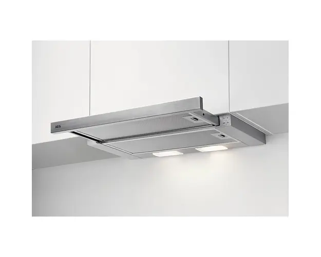Hota incorporabila telescopica DPB3632S, 60 cm, 2 filtre de aluminiu valabil, Putere de absorbtie 410 mc/h, Gri
