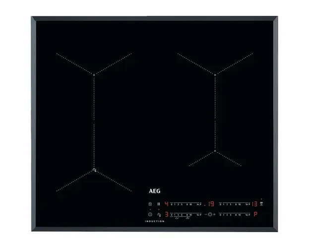 Plita incorporabila inductie Aeg IAE64431FB, 4 zone de gatit, SenseFry, control touch, Booster, timer, negru